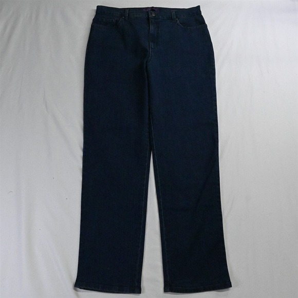 Gloria Vanderbilt 14 Amanda Trouser Dark Wash Stretch Denim Jeans - Picture 1 of 5